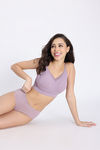 Zivame Freeform Padded Non Wired 3/4Th Coverage Bralette - Sea Fog — thumbnail 4